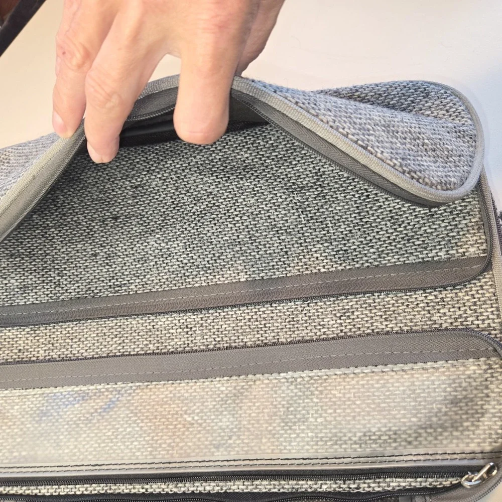 Samsonite Profile Tweed 1987 Gray Shoulder Bag Carry‎ On Small Suitcase